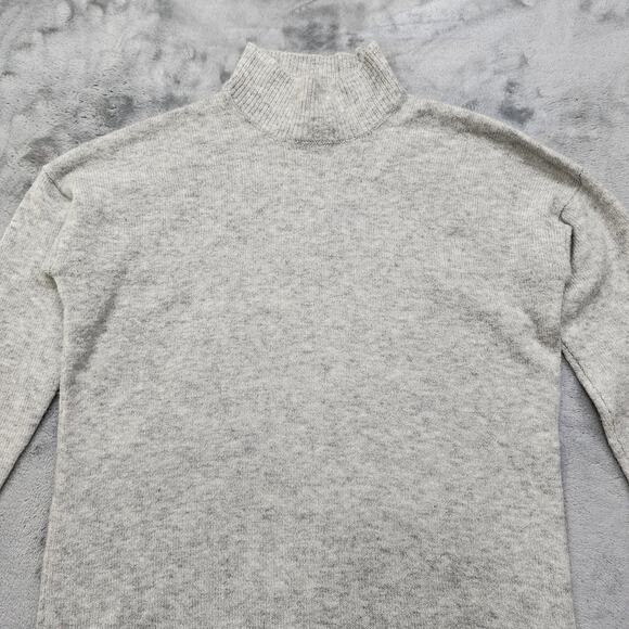 The Prairie by Rachel Ashwell Sweater Dress Womens S Gray Wool Blend Mock Neck - Picture 2 of 12